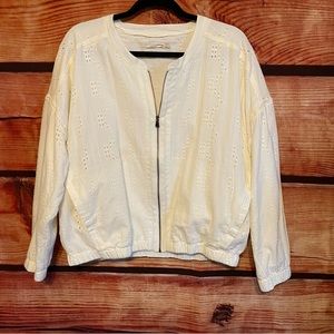 Prana Barlow White Eyelet Jacket